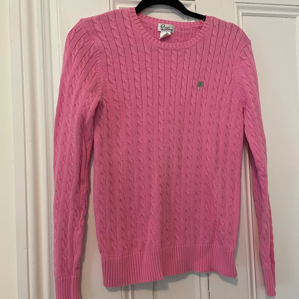 Lilly Pulitzer white label pink sweater